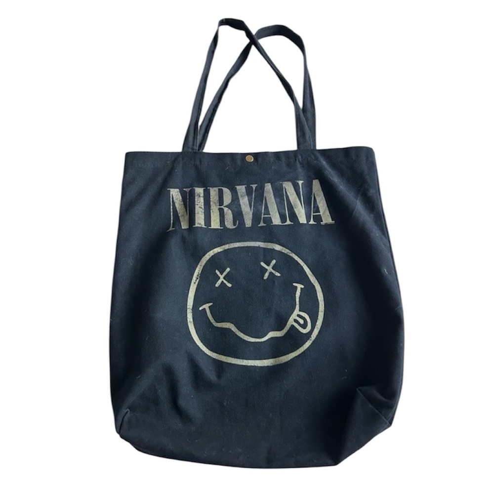 Nirvana Black Tote Bag with Gold Logo